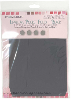 49 and Market- Black Envelope Pocket Folio